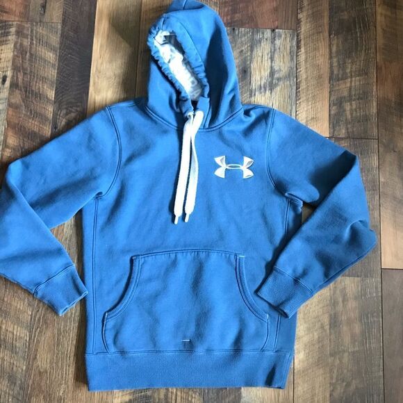 UNDER ARMOUR COLDGEAR STORM athletic hoodie hooded sweatshirt sz Small Blue - Picture 1 of 5